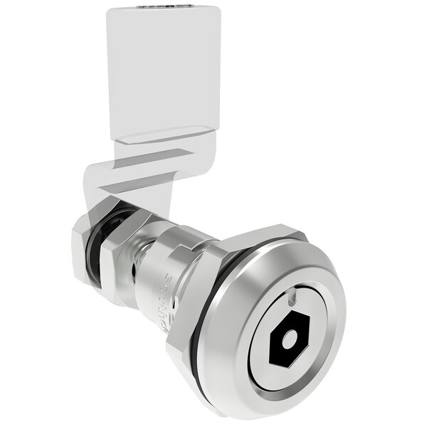 Southco Quarter-Turn Cam Latch, Bellcore Electronics, Sealed, Zinc Alloy, Chrome Plated, Bright - E5-6-192-01