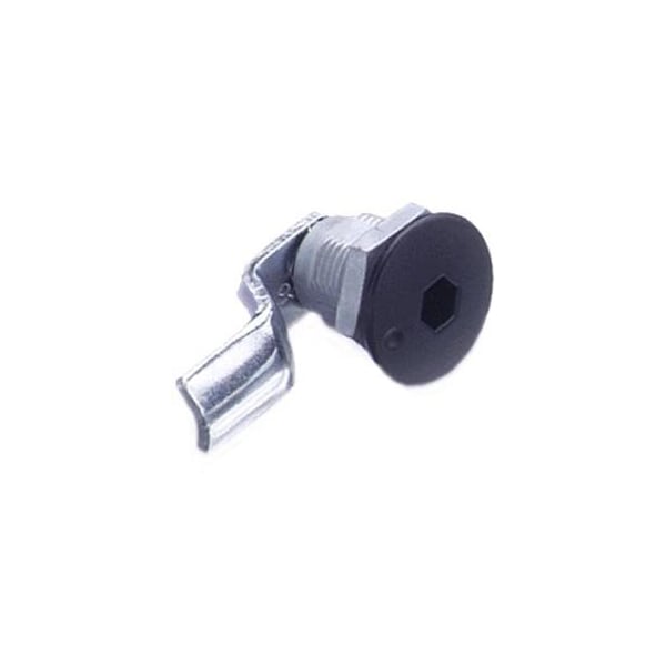 Southco Quarter-Turn Cam Latch, 8 mm Hex Recess, 12mm .47 in Grip, Sealed, Zinc Alloy, Powder Coat, Black - E5-2-015-031