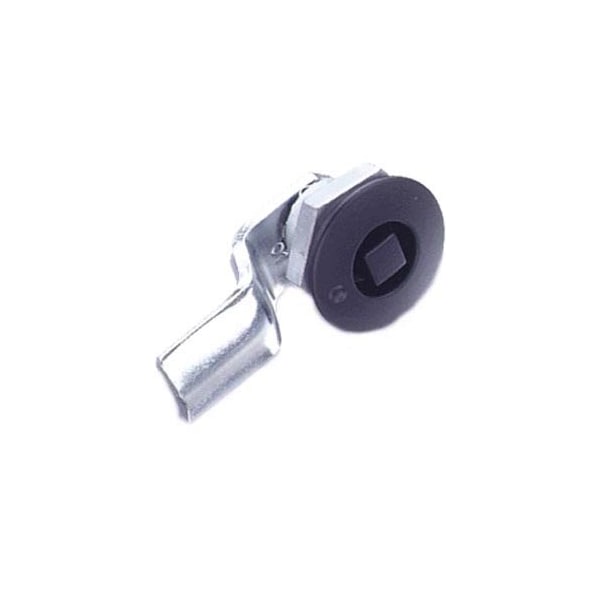 Southco Quarter-Turn Cam Latch, 8 mm Square, 2mm .08 in Grip, Not Sealed, Zinc Alloy, Powder Coat, Black - E5-1-055-020