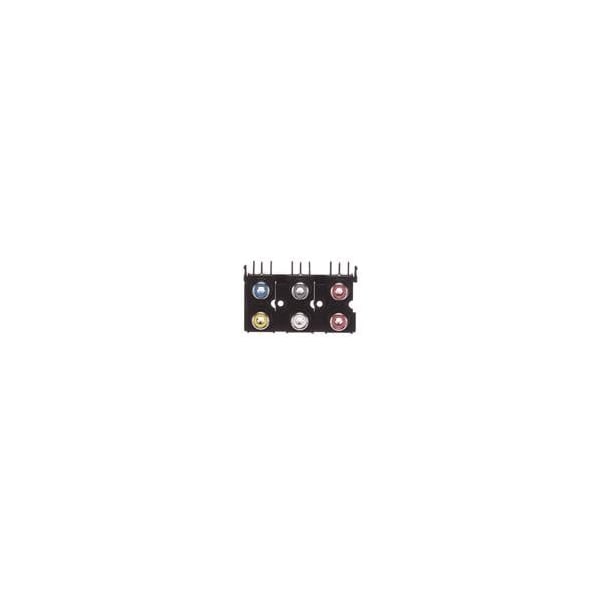 Cui Devices Rca Phono Connectors Rca Jack, 6P, 2 X 3, Rt, Through Hole, Rd/Wh/Yl Rd/Gr/Be - RCJ-61223645