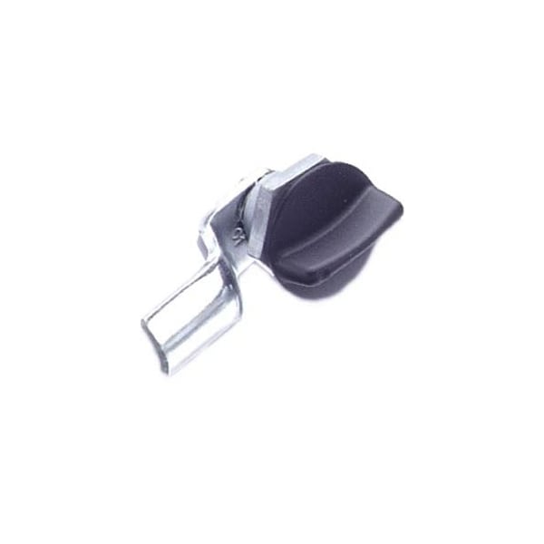 Southco Quarter-Turn Cam Latch, Short wing, 0mm .00 in Grip, Not Sealed, Zinc Alloy, Powder Coat, Black - E5-1-115-010