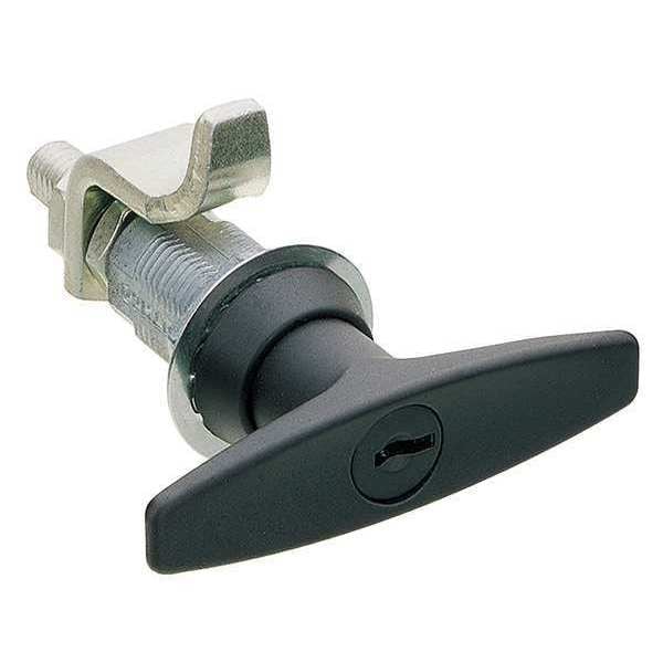 Zoro Select Compression Latch, Keyed, Blk Powder Coat - 4RRC4