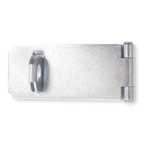 Zoro Select Fixed Eye Hasp, Steel, 3-1/2" L - 4PE39