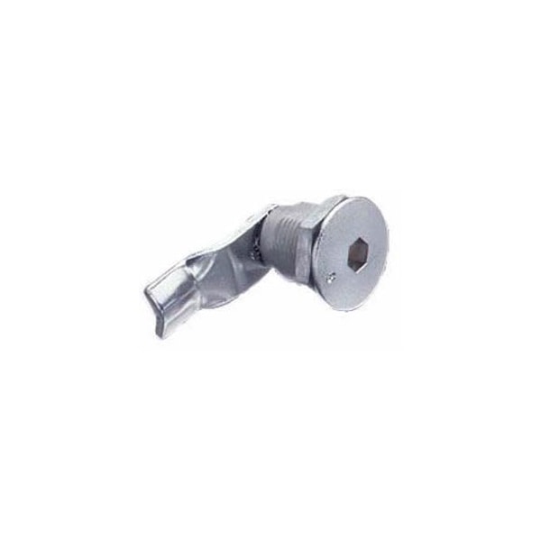 Southco Quarter-Turn Cam Latch, 8 mm Hex Recess, 26mm 1.02 in Grip, Sealed Zinc Alloy, Chrome Plated - E5-2-011-101