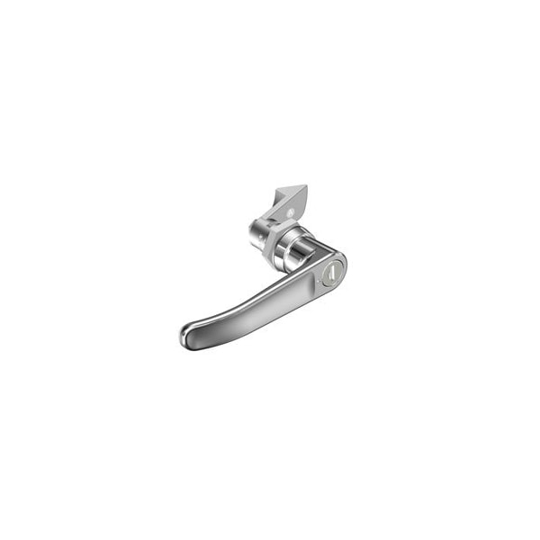 Southco Quarter-Turn Cam Latch, Key Locking CH751 L-handle, 23mm .91 in Grip, Not Sealed Zinc Alloy - E5-9-712-510-10