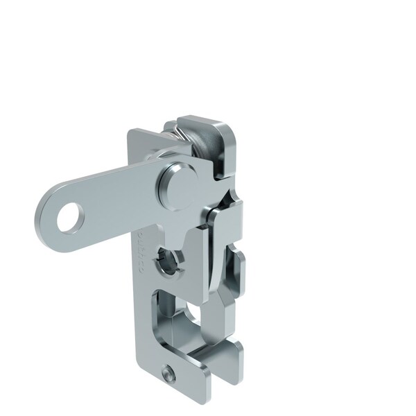 Southco Rotary Push To Close Latch, Small Size, Single Stage, Perpendicular Lever 1/4-20 Thread, Steel - R4-10-21-101-10