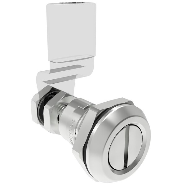 Southco Quarter-Turn Cam Latch, Adjustable, Slotted Reccess, Zinc Alloy, Chrome Plated, Bright - E5-6-002-01