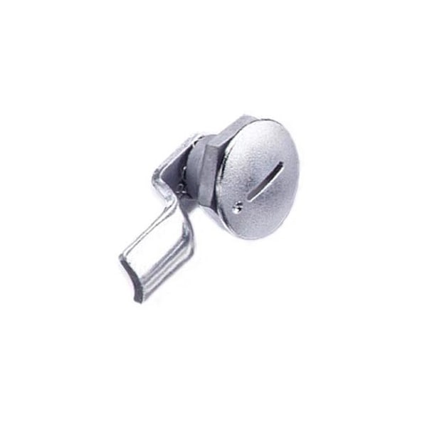 Southco Quarter-Turn Cam Latch, Slotted Recess, 0mm .00 in Grip, Not Sealed Zinc Alloy, Chrome Plated - E5-1-001-010