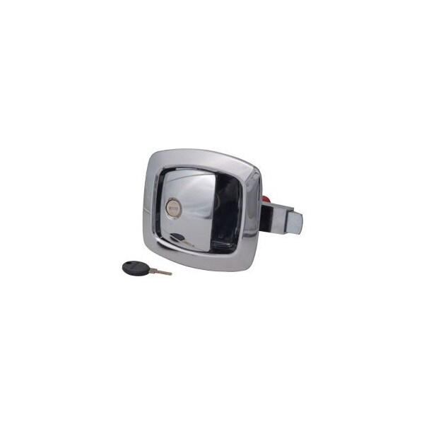 Southco Push To Close Latch, Locking, Reversible R001 2 Keys Included, Zinc Alloy, Chrome Plated, Bright - R3-20-320-10