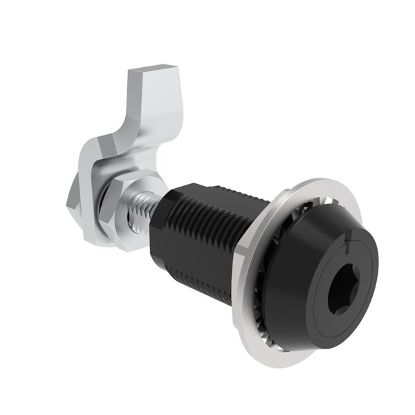 Southco Vise Action  Compression Latch, Large Size, 8 mm Hex Recess, Aluminum Alloy, Anodized, Black - E3-16-259