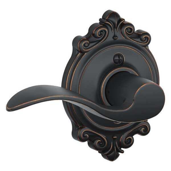 Schlage Antique Bronze Dummy Lever Lockset, Accent/Brookshire, Left Hand - F170 ACC 716 BRK LH