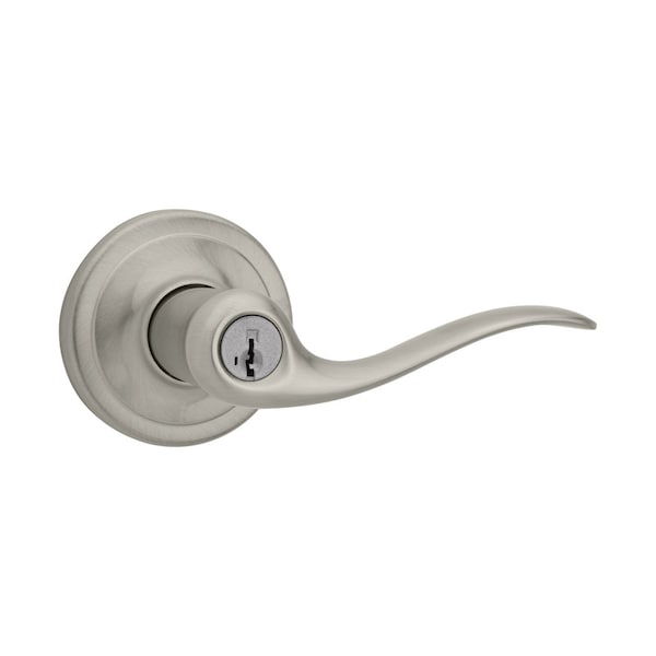 Kwikset Kwikset SmartKey Tustin Satin Nickel Entry Door Knob KW1 1-3/4 in. - 97402-732