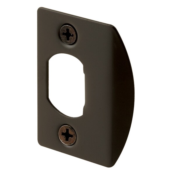 Prime-Line Prime-Line 2.25 in. H X 1.44 in. L Classic Bronze Steel Latch Strike Plate - E 2516
