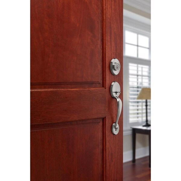 Kwikset Kwikset Chelsea Satin Nickel Entry Handleset 1-3/4 in. - 98001-369
