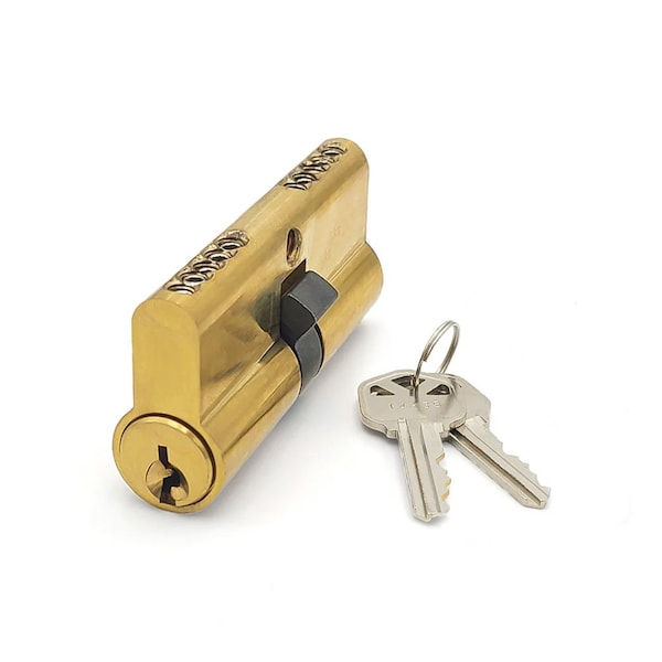 Ecs Hardware Durable Premium Profile Cylinder Double Sided Thumb Turn, 2-3/4 Inch 70mm, Keyed Alike KA10 - ECSH-EPCD-US3-KW1-KA10