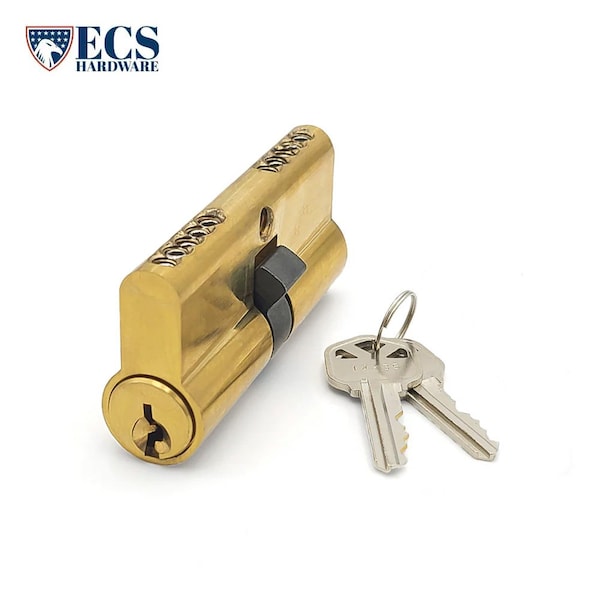 Ecs Hardware Durable Premium Profile Cylinder Double Sided Thumb Turn, 2-3/4 Inch 70mm, Keyed Alike KA10 - ECSH-EPCD-US3-KW1-KA10