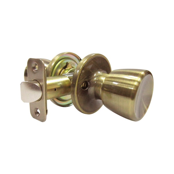 Faultless Faultless Tulip Antique Brass Passage Door Knob Right Handed - TS830B