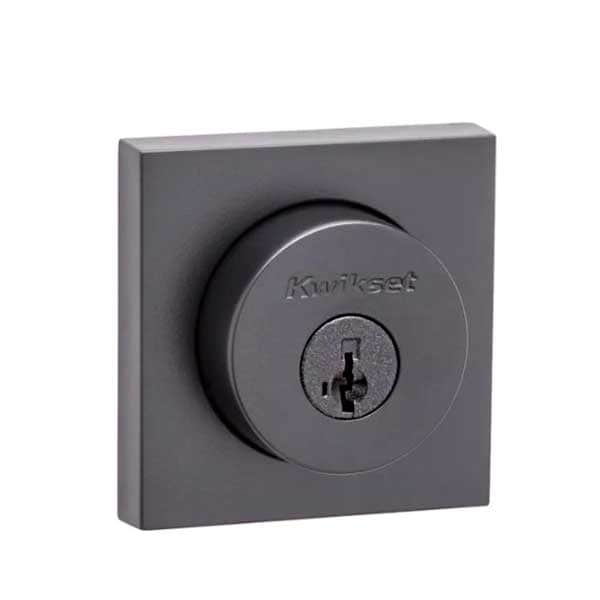 Kwikset Kwikset: Halifax Single Cylinder Deadbolt with Smartkey Technology / Iron Black - KWS-158-SQT-SMT-514