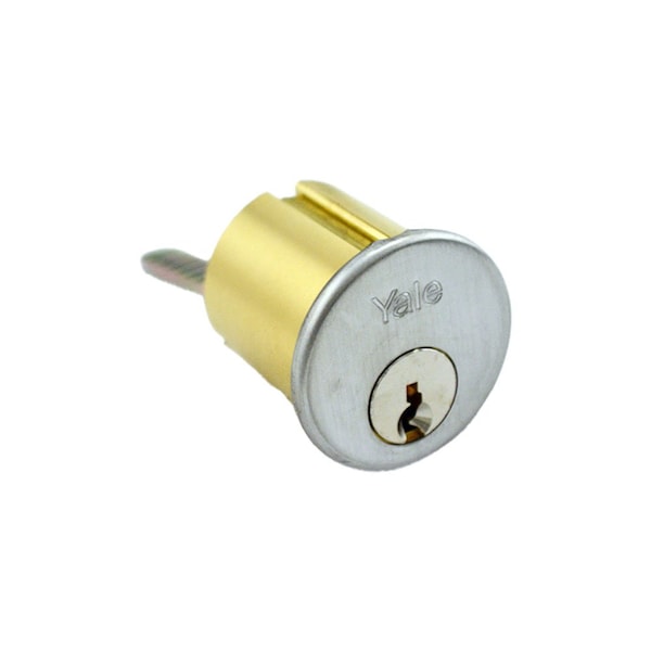 Yale Commercial 6 Pin Standard Rim Cylinder with GD Keyway US26D 626 Satin Chrome Finish - 1109GD626