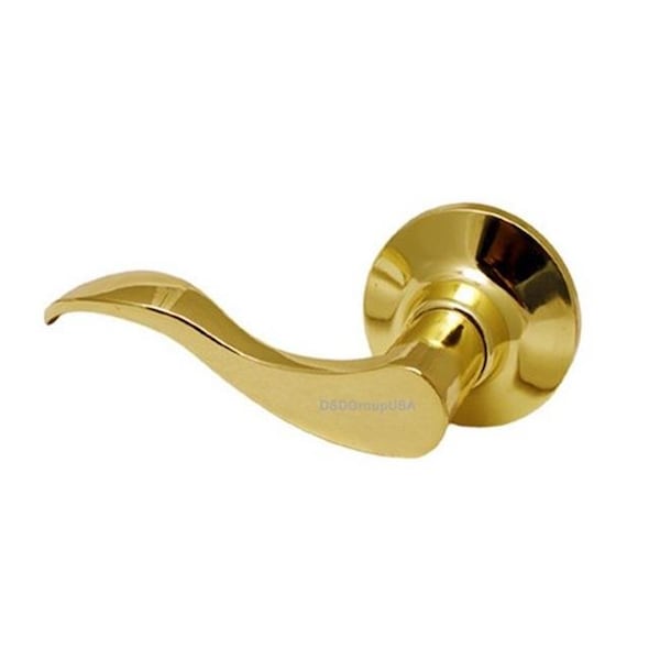Constructor Constructor Prelude Dummy Left Lever Door Lock with Knob Handle Lockset; Polished Brass - CON-PRE-PB-DM-L