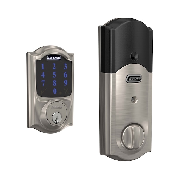 Schlage Schlage Satin Nickel Zinc Deadbolt w/Alarm - BE469ZPVCAM619