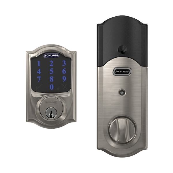 Schlage Schlage Satin Nickel Zinc Deadbolt w/Alarm - BE469ZPVCAM619