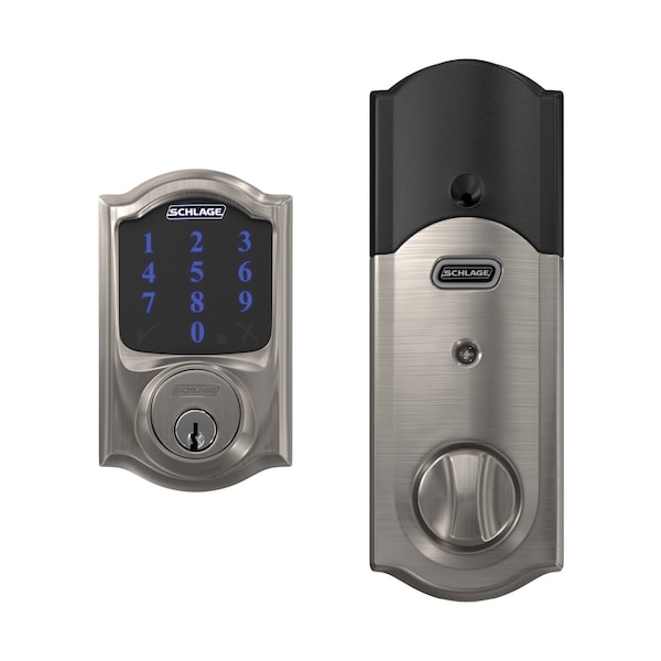Schlage Schlage Satin Nickel Zinc Deadbolt w/Alarm - BE469ZPVCAM619