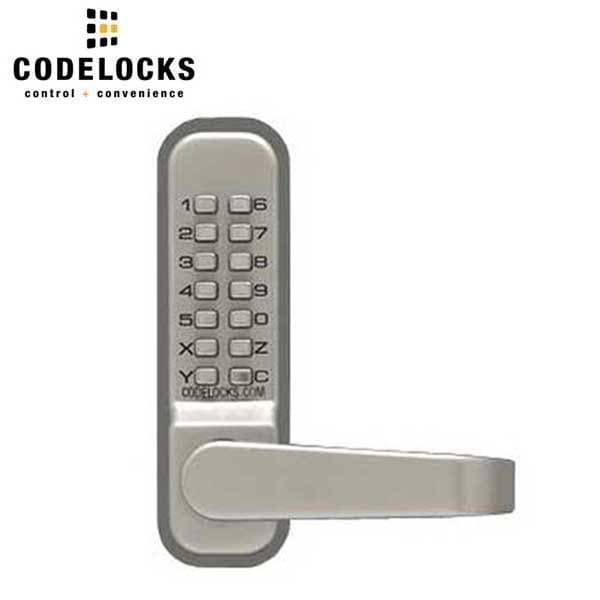 Codelocks Tubular Latch Bolt, Medium Duty Mechanical Locks with Full Size Lever Handles, Code Free Option and - CDL-CL415-SS