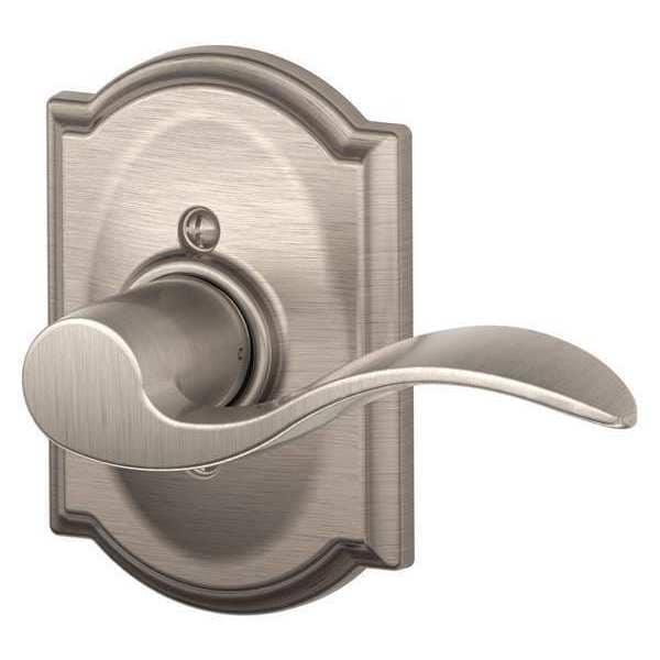 Schlage Satin Nickel Dummy Lever Lockset, Accent/Camelot, Right Hand - F170 ACC 619 CAM RH