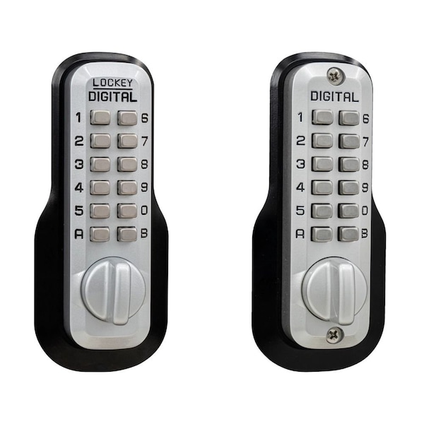 Lockey Usa Lockey Mechanical Keyless Deadbolt with Double Combination Satin Chrome Marine Grade Finish - M210-SCMGDC