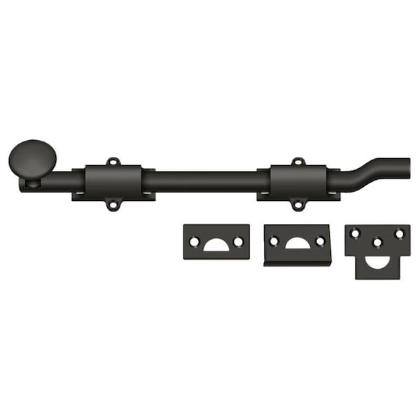 Deltana Surface Bolt With Off-Set, Heavy Duty Oil Rubbed Bronze 10" - FPG1010B
