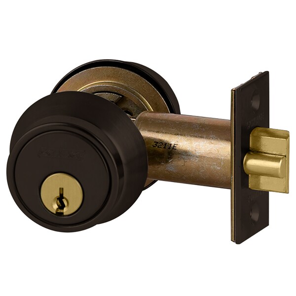 Schlage Grade 2, Double Cyl Deadlatch, C KWY, US10B, Rectangle Stk, 5 Pins - B252PD 613