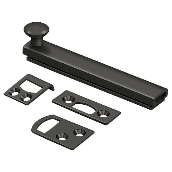 Deltana Surface Bolt, Concealed Screw, Heavy Duty Oil Rubbed Bronze 4" - 4SBCS10B
