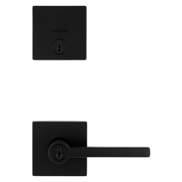 Kwikset Kwikset Halifax Matte Black Zinc Lever and Single Cylinder Deadbolt - 99910-064
