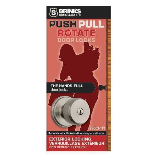 Brinks Home Security Ganyon Keyed Style, Satin Nickel, Doorlock - 23002-119