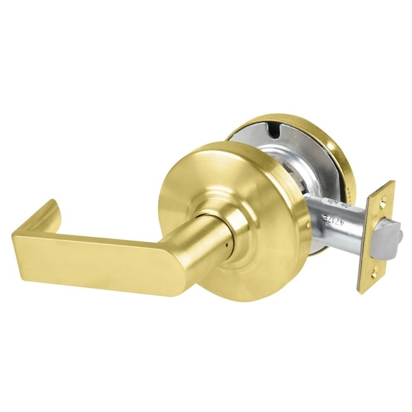 Schlage Grade 1 Exit Lock, Rhodes Lever, Non-Keyed, Satin Brass Finish, Non-Handed - ND25D RHO 606