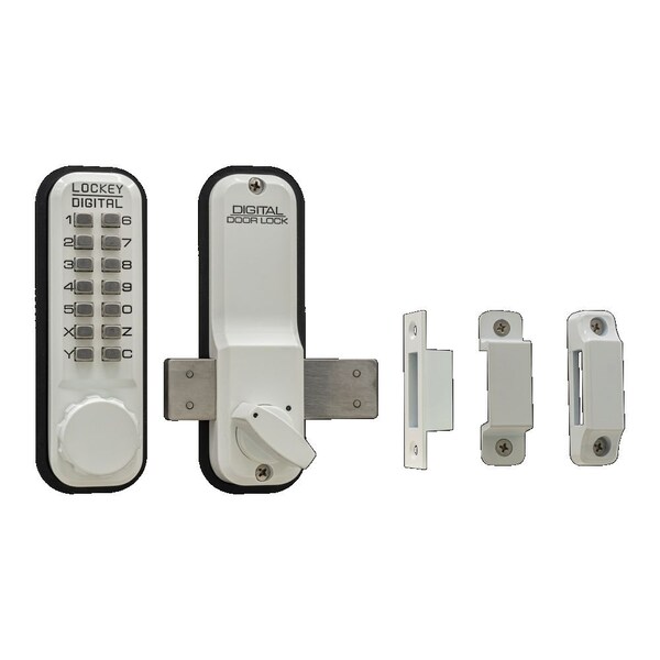 Lockey Usa Mechanical Keyless Surface Mount Deadbolt, 2200, White - 2200WH
