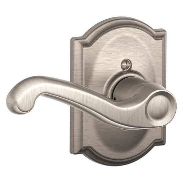 Schlage Satin Nickel Dummy Lever Lockset, Flair/Camelot, Left Hand - F170 FLA 619 CAM LH
