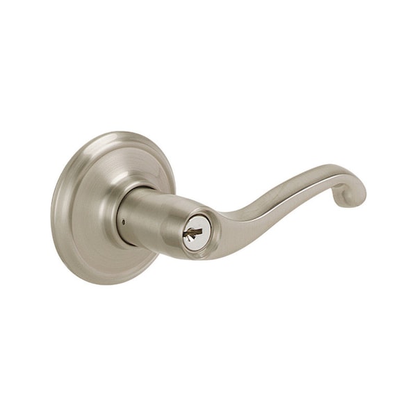 Schlage Schlage Flair Satin Nickel Entry Door Knob 1-3/4 in. - F51VFLA619