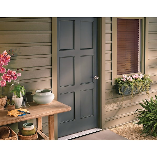 Schlage Schlage Flair Satin Nickel Entry Door Knob 1-3/4 in. - F51VFLA619