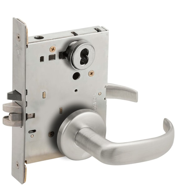 Schlage Grade 1 Entrance Office Mortise Lock, SFIC Prep Less Core, 17 Lever, B Rose, Satin Chrome Finish, Fi - L9050B 17B 626