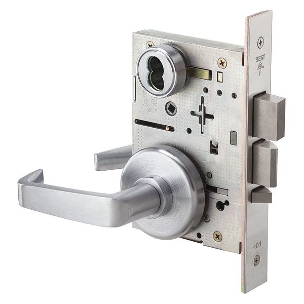 Best Mortise Lockset, Lever, 40H Ser., 40H Rose, Dorm, Mech. - 45H7T15H626