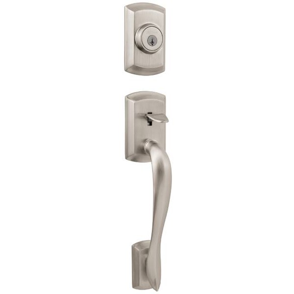 Kwikset Avalon Dummy Exterior Handleset Satin - 802AVHLIP-15