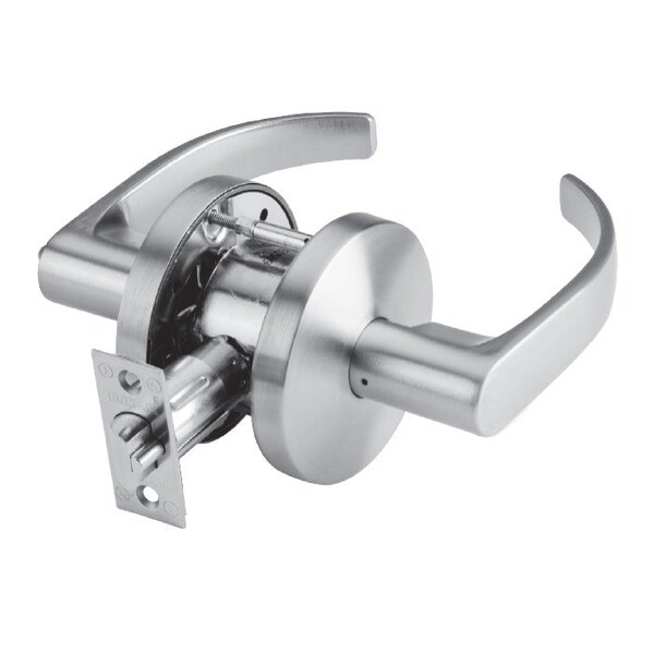 Dorma Grade 2 Cylindrical Lock, 40-Privacy/Bedroom/Bath, LC-Lever, C-Rose, Satin Chrome, 2-3/4 Inch - C540-LCC-626