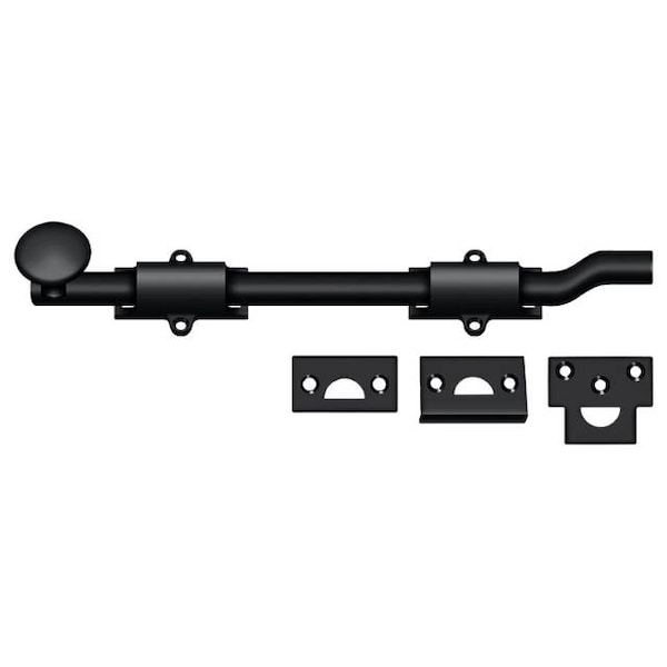 Deltana Surface Bolt With Off-Set, Heavy Duty Black 10" - FPG1019
