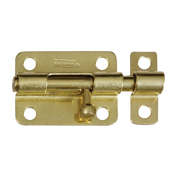 National Hardware National Hardware 3 in. L Brass-Plated Steel Barrel Bolt 1 pk - N151-589