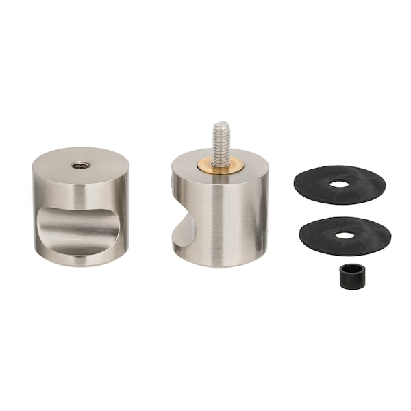 Richelieu 1 14inch 32 mm BacktoBack Glass Door Knob, Brushed Nickel - 8710R3230195