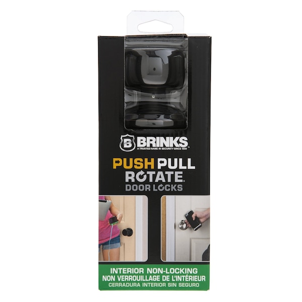 Brinks Commercial Brinks Push Pull Rotate Stafford Oil Rubbed Bronze Passage Knob KW1 1.75 in. - 23041-150