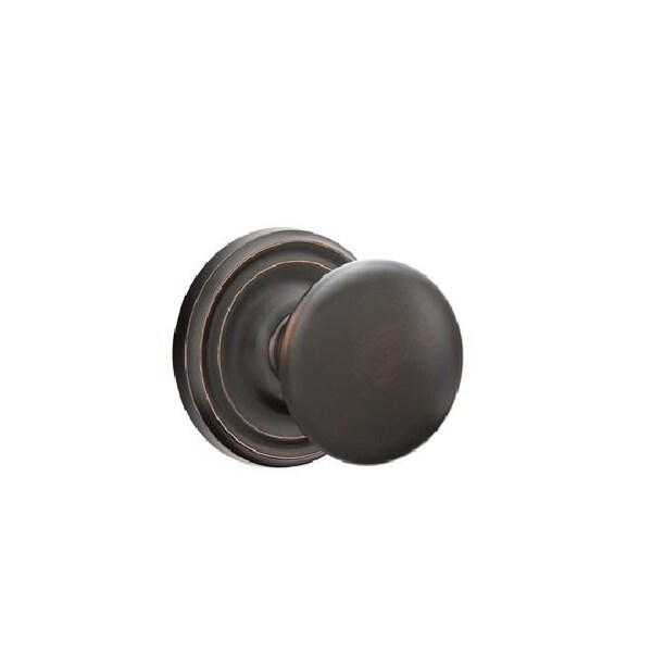 Emtek Providence Knob 2-3/8 in Backset Privacy w/Regular Rose for 1-1/4 in to 2 in Door Oil Rubbed Bronze - 8200PUS10B