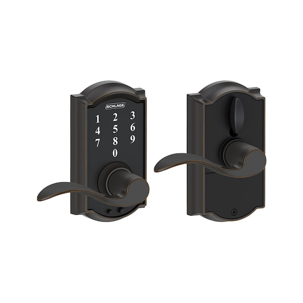 Schlage Schlage Aged Bronze Steel Electric Touch Screen Entry Lock - FE695VCAM716ACC